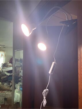 Adjustable Dual-Head Clip-On flexible Lamp growing lamp,shows,desk NEW many uses